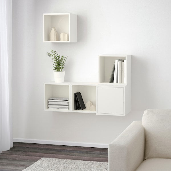 EKET - Wall-mounted cabinet combination, white, 105x35x120 cm