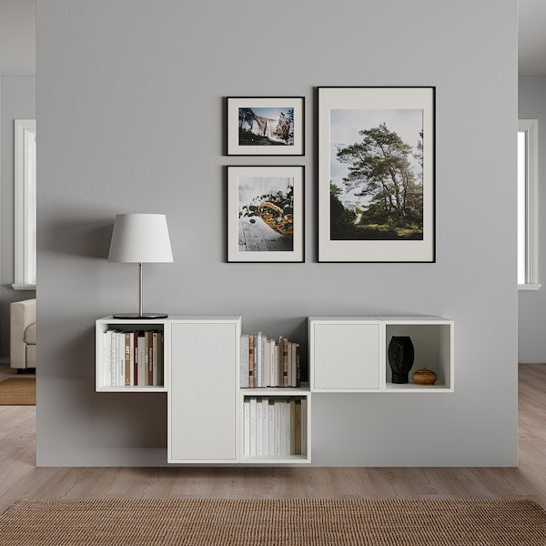 EKET - Wall-mounted cabinet combination, white, 175x35x70 cm