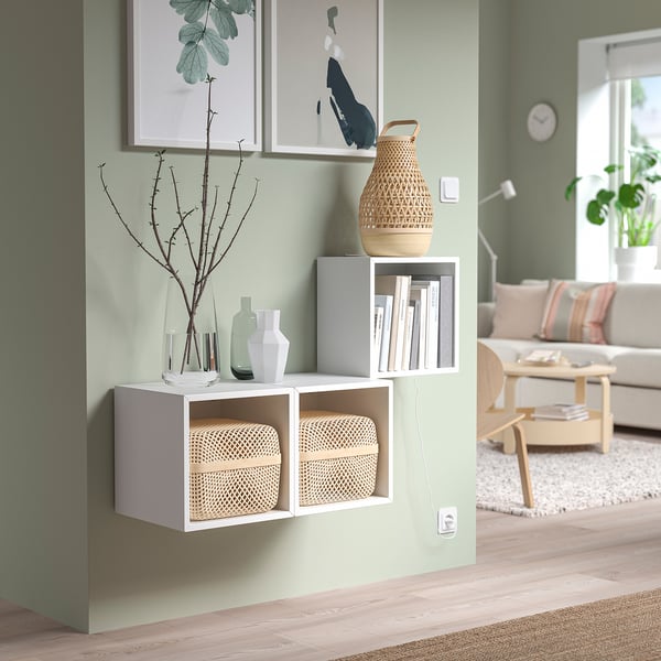 EKET wall-mounted cabinet combination, white, 105x35x70 cm