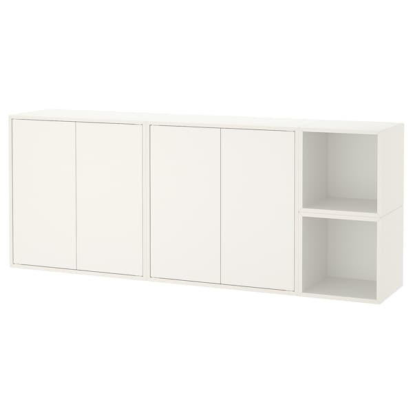 EKET - Wall-mounted cabinet combination, white, 175x35x70 cm