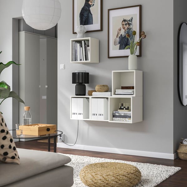 EKET - EKET Wall-mounted cabinet combination, white, 105x35x120 cm