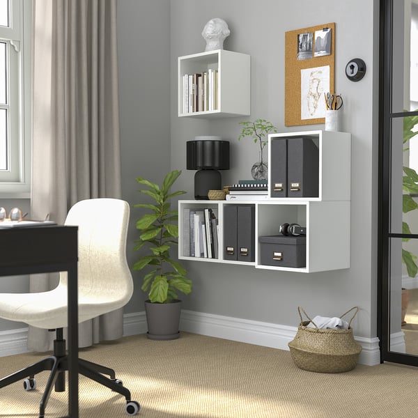 EKET wall-mounted cabinet combination, white, 105x35x120 cm