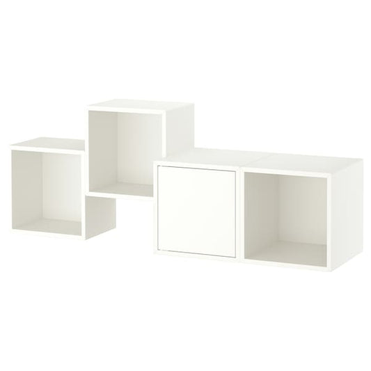 EKET - Wall-mounted cabinet combination, white, 140x35x53 cm