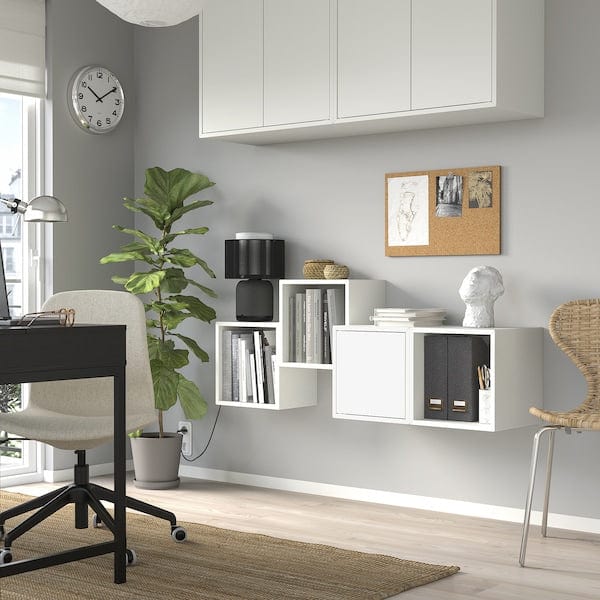 Ikea EKET - Wall-mounted cabinet combination, white, 140x35x53 cm