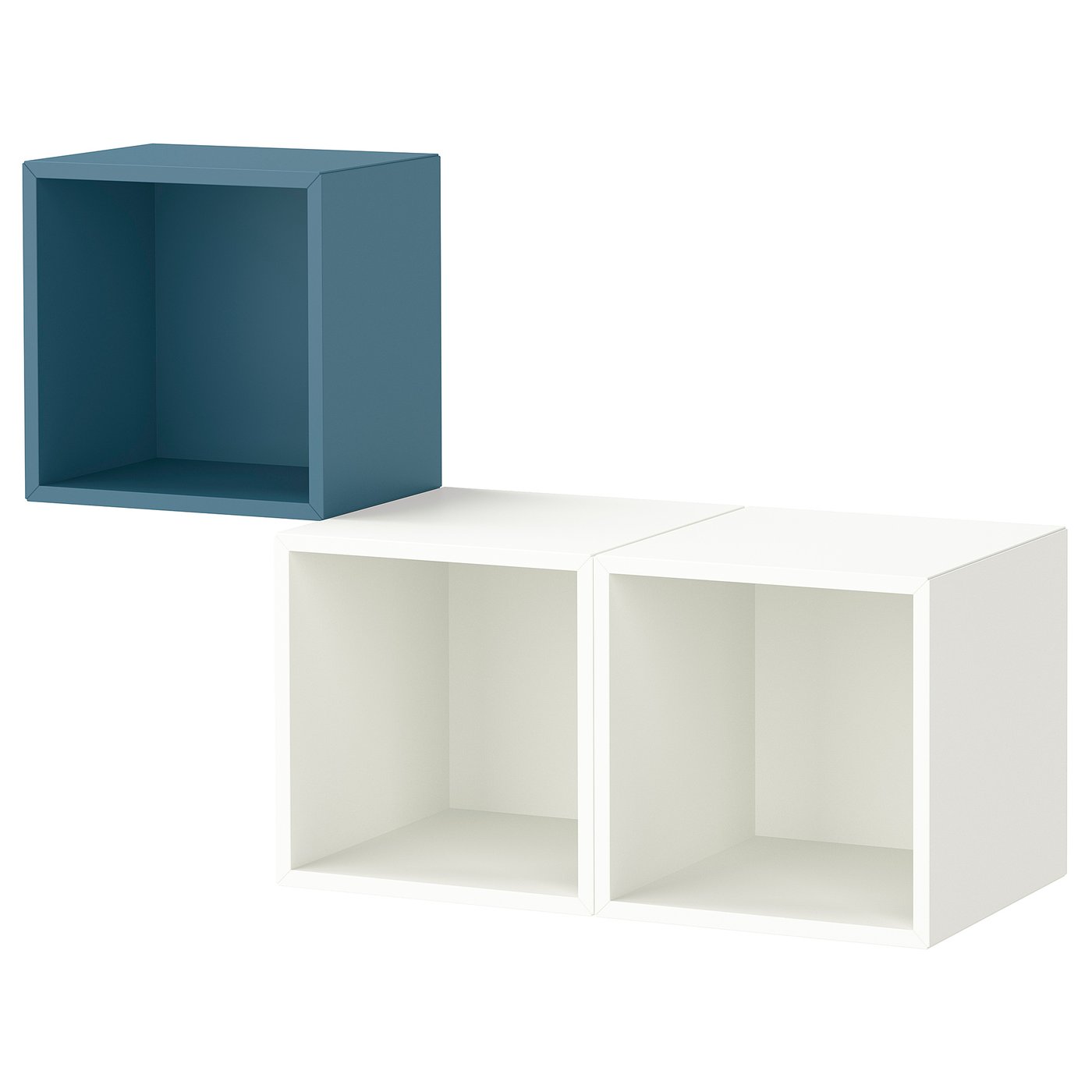 EKET wall-mounted cabinet combination, dark grey-blue/white, 70x105 cm