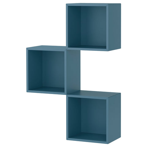 EKET wall-mounted cabinet combination, dark grey-blue, 70x105x25 cm
