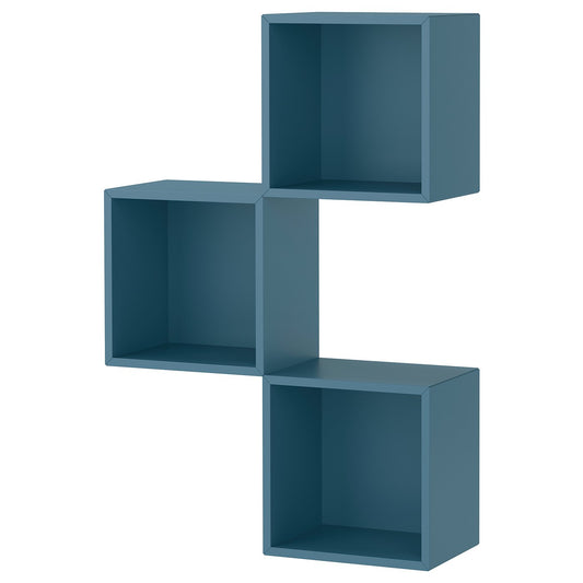 EKET wall-mounted cabinet combination, dark grey-blue, 70x105x25 cm