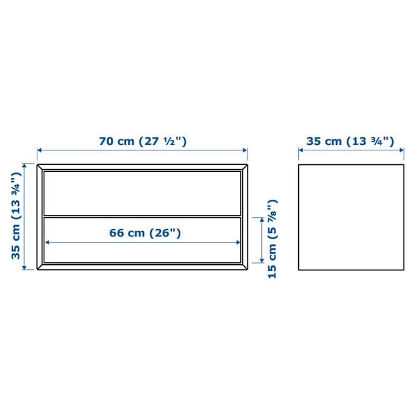 Ikea EKET - Wall-mounted storage combination, with 2 drawers/white, 70x35x35 cm