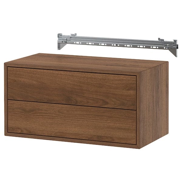 Ikea EKET - Wall cabinet combination, with 2 drawers/walnut effect,70x35x35 cm