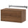 EKET - Wall-mounted storage combination, with 2 drawers/walnut effect, 70x35x35 cm