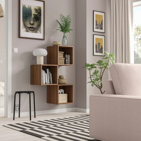 Ikea EKET - Wall-mounted cabinet combination, walnut effect, 70x25x105 cm