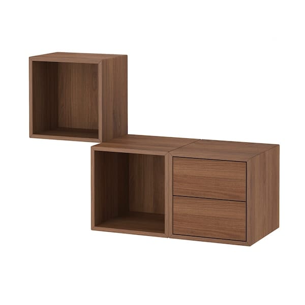 Ikea EKET - Wall-mounted storage combination, walnut effect, 105x35x70 cm