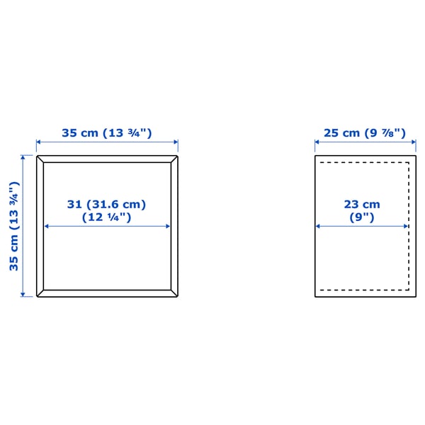 EKET wall-mounted cabinet combination, white stained oak effect/white, 105x35x70 cm