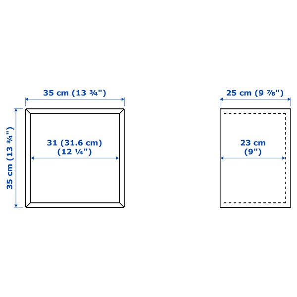 EKET - Wall-mounted cabinet combination, light grey-blue/white stained oak effect, 105x35x70 cm