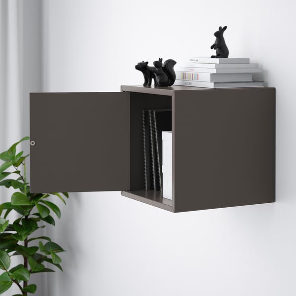 EKET wall-mounted cabinet combination, dark grey, 35x35x35 cm