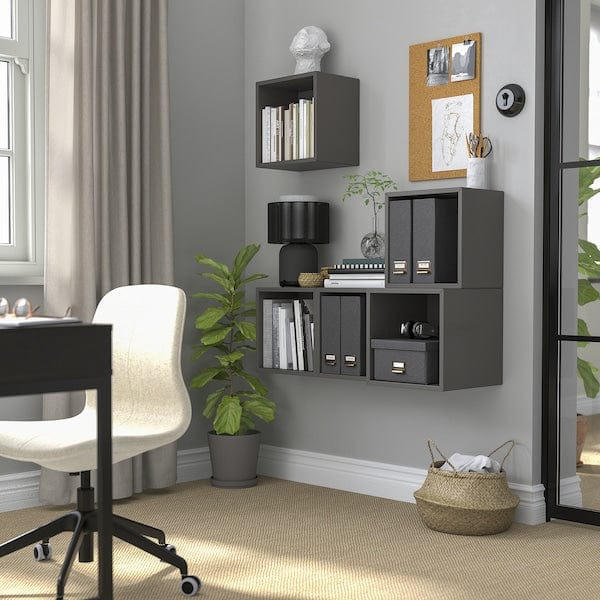 Ikea EKET - Wall-mounted cabinet combination, dark grey, 105x35x120 cm