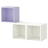 EKET wall-mounted cabinet combination, pale lilac/white, 105x35x70 cm