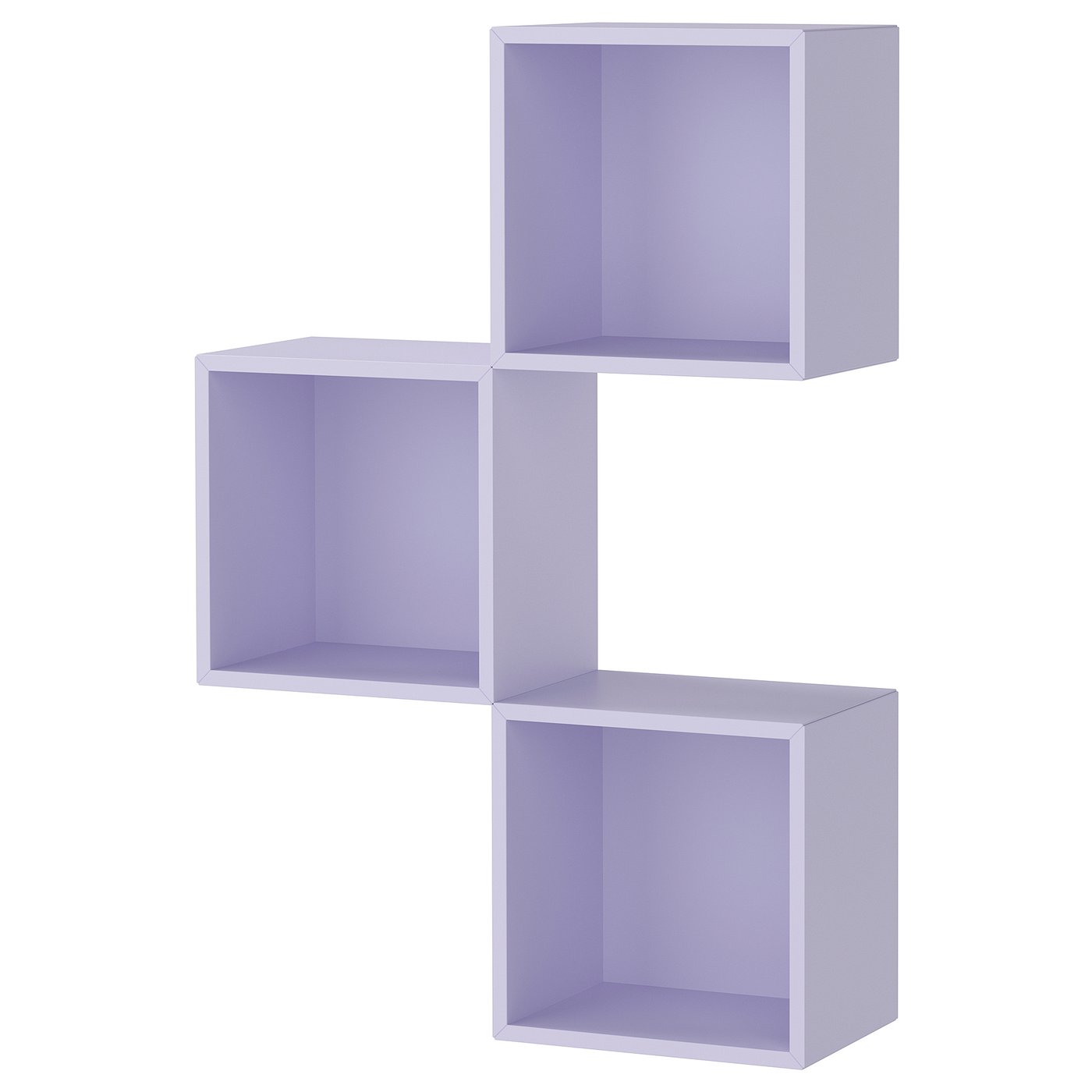 EKET wall-mounted cabinet combination, pale lilac, 70x105x25 cm