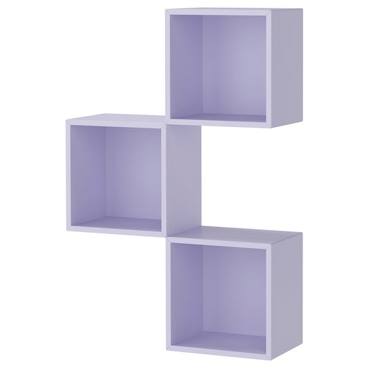 EKET wall-mounted cabinet combination, pale lilac, 70x105x25 cm