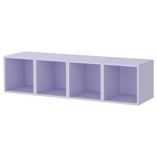 EKET wall-mounted storage combination, pale lilac, 140x35x35 cm