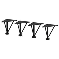EKET leg, metal/black, 10 cm, 4 pack