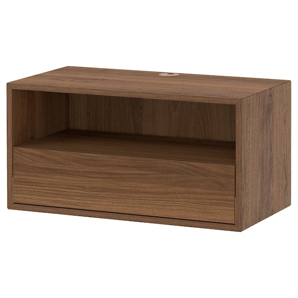 EKET - Media shelf, brown/walnut effect, 70x35x35 cm