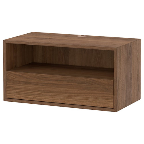 EKET - Media shelf, brown/walnut effect, 70x35x35 cm
