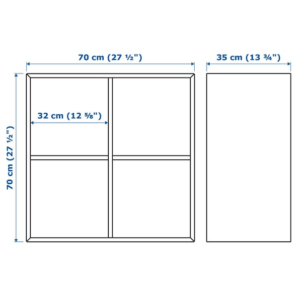 EKET cabinet with 4 compartments, white, 70x35x70 cm