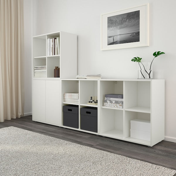 EKET - Cabinet with 4 compartments, white, 70x35x70 cm