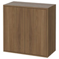 EKET cabinet w 2 doors and 1 shelf, brown walnut effect, 70x35x70 cm