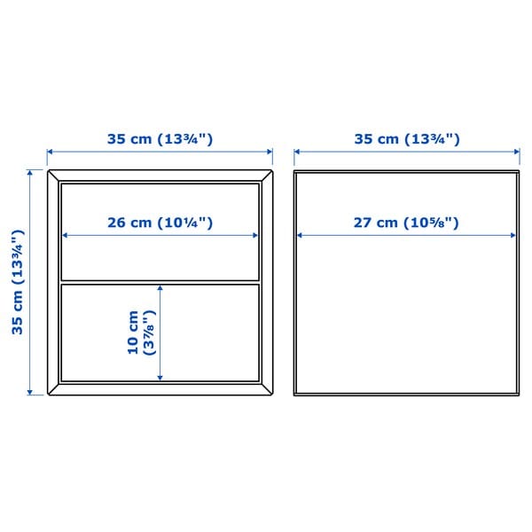 Ikea EKET - Cabinet with 2 drawers, brown/walnut effect, 35x35x35 cm