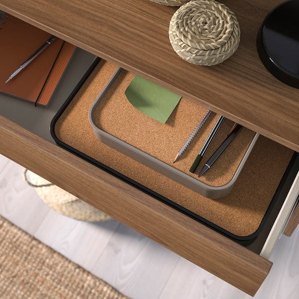 Ikea EKET - Cabinet with 2 drawers, brown/walnut effect, 70x35x35 cm