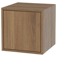 EKET cabinet with door, brown walnut effect, 35x35x35 cm