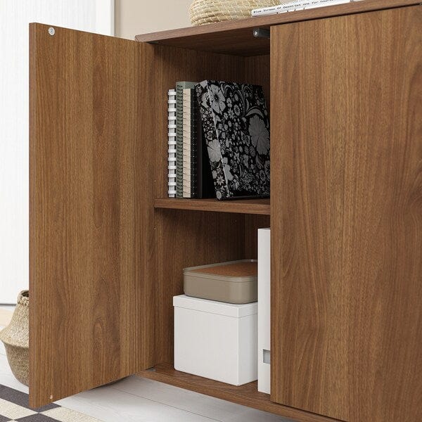 Ikea EKET - Wall cb with 2 doors, walnut effect, 70x35x70 cm