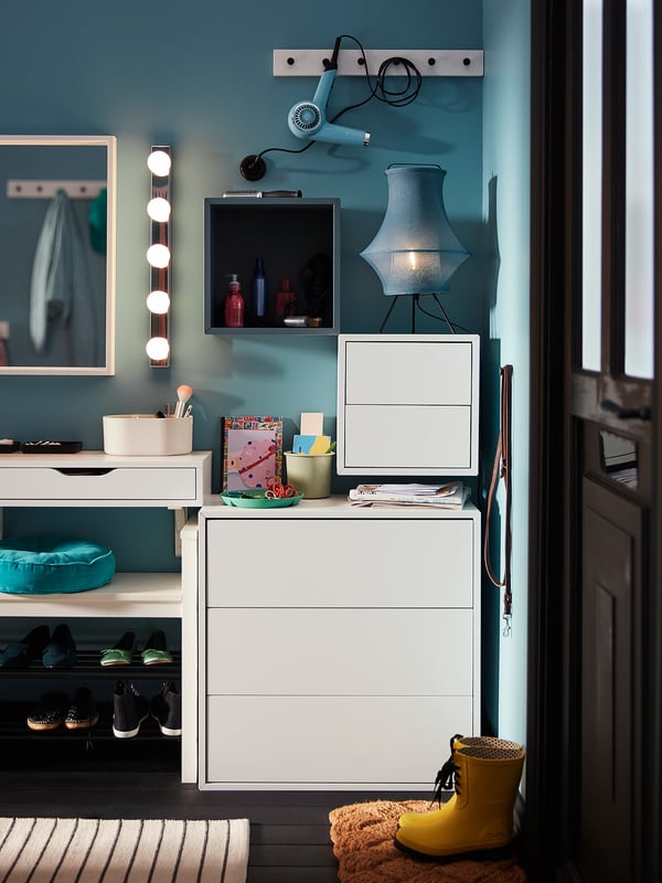 EKET wall cabinet with 2 drawers, white, 35x35x35 cm