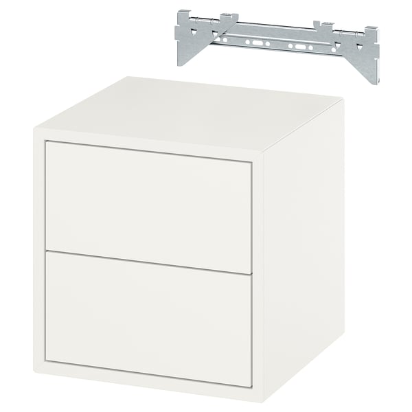EKET wall cabinet with 2 drawers, white, 35x35x35 cm