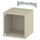 EKET wall cabinet with glass door, beige, 35x35x35 cm