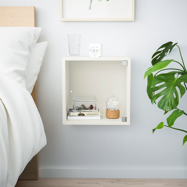 EKET wall cabinet with glass door, white, 35x25x35 cm
