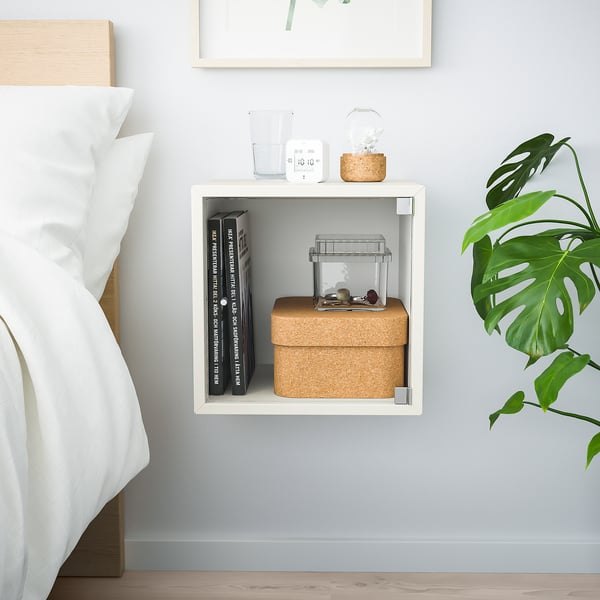 EKET wall cabinet with glass door, white, 35x35x35 cm
