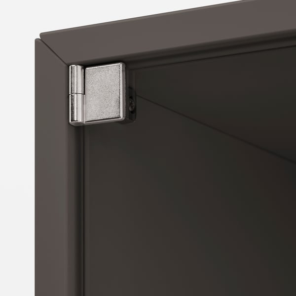 EKET wall cabinet with glass door, dark grey, 35x35x35 cm