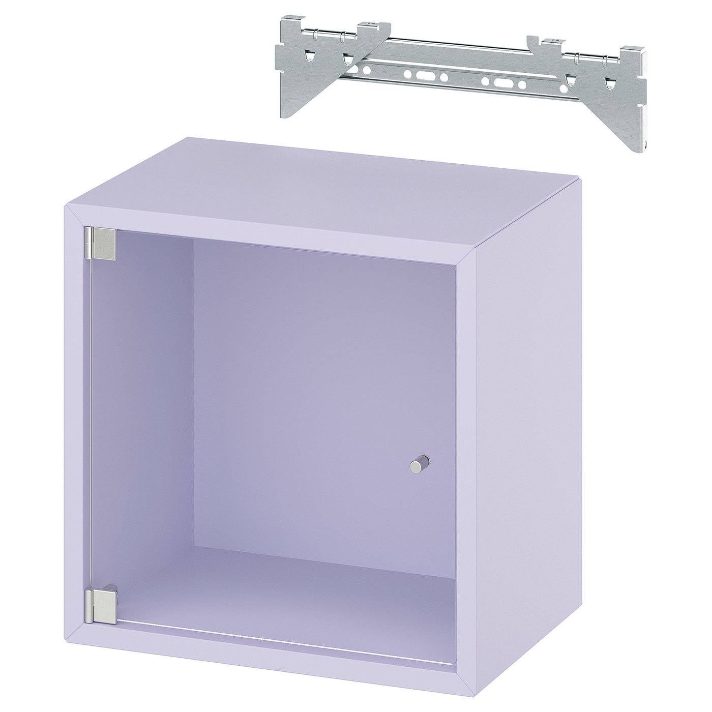 EKET wall cabinet with glass door, pale lilac, 35x25x35 cm