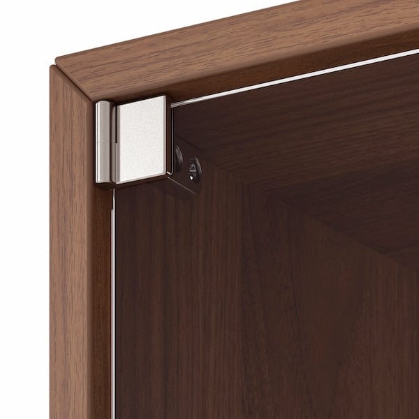 Ikea EKET - Wall cabinet with glass door, brown walnut effect, 35x35x35 cm