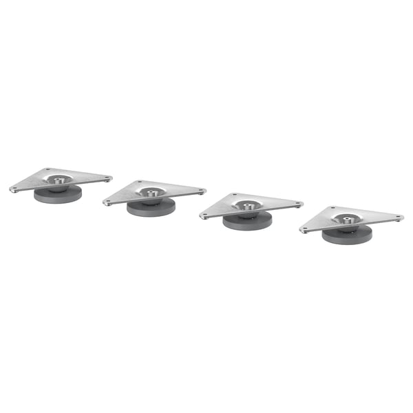 EKET foot, adjustable, metal, 8 cm, 4 pack