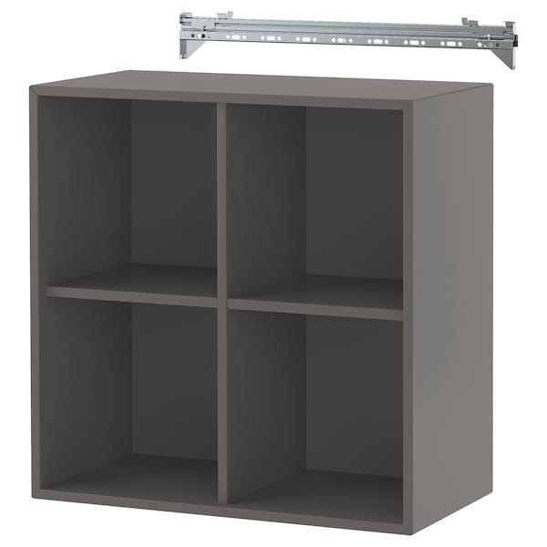 Ikea EKET - Wall-mounted shelving unit w 4 comp, dark grey, 70x35x70 cm