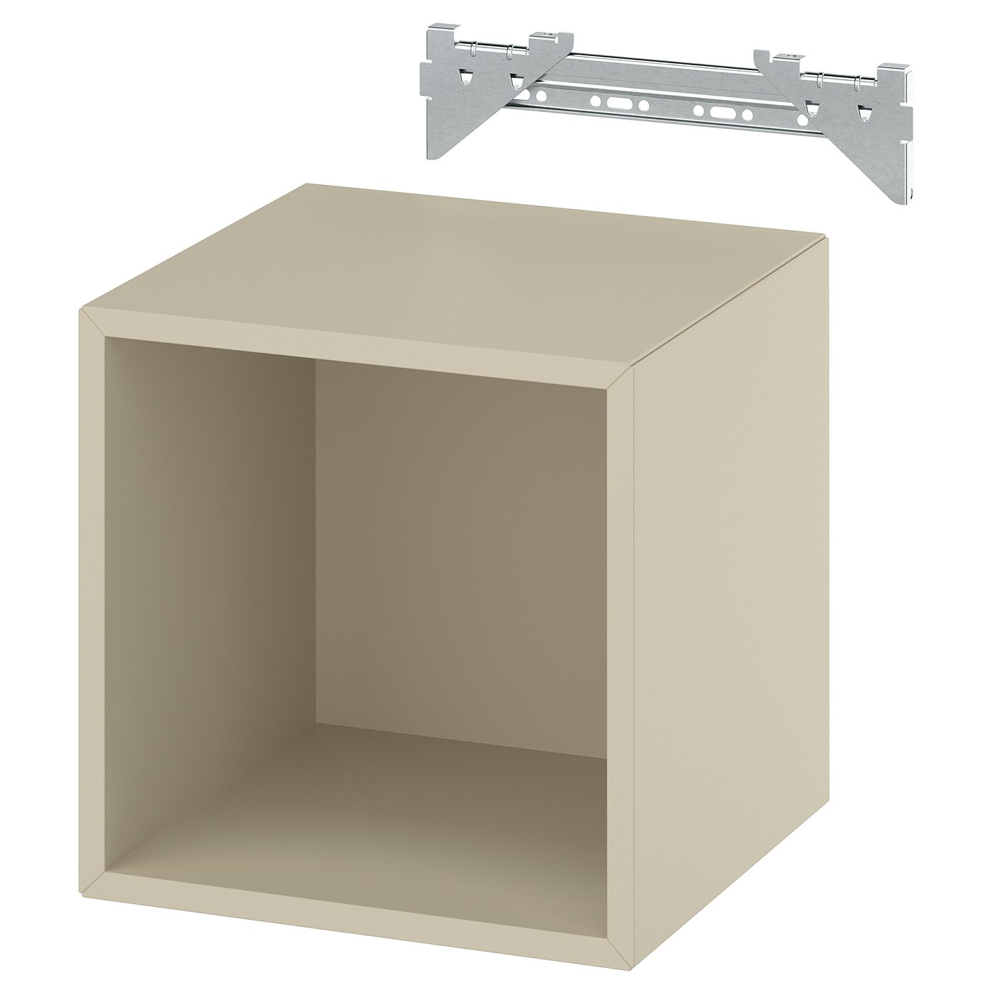 EKET wall-mounted shelving unit, beige, 35x35x35 cm