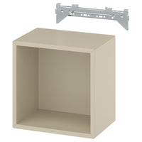 EKET wall-mounted shelving unit, beige, 35x25x35 cm