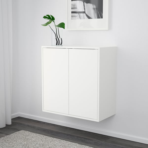 EKET wall-mounted shelving unit, white, 70x35x70 cm