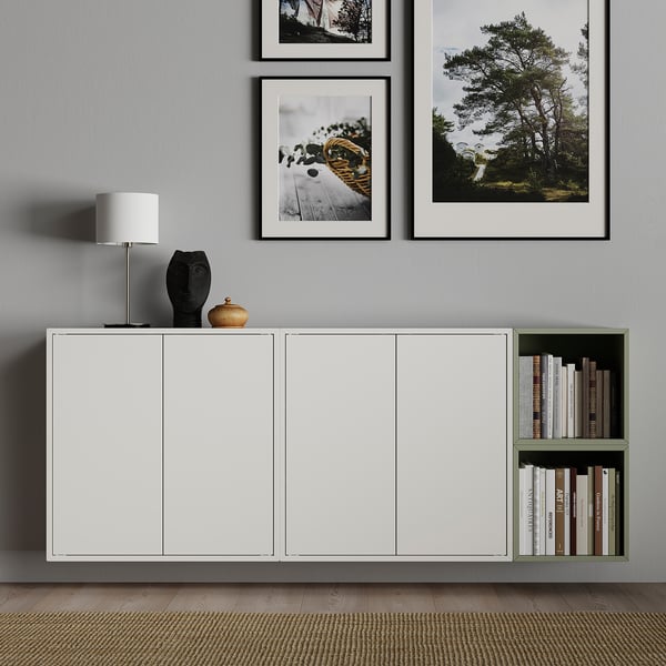 EKET wall-mounted shelving unit, white, 70x35x70 cm