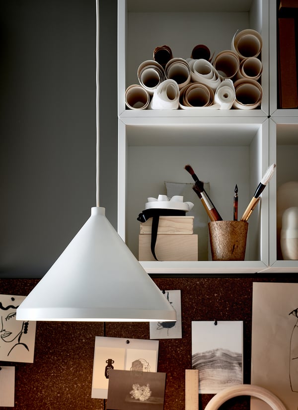 EKET wall-mounted shelving unit, white, 35x35x35 cm