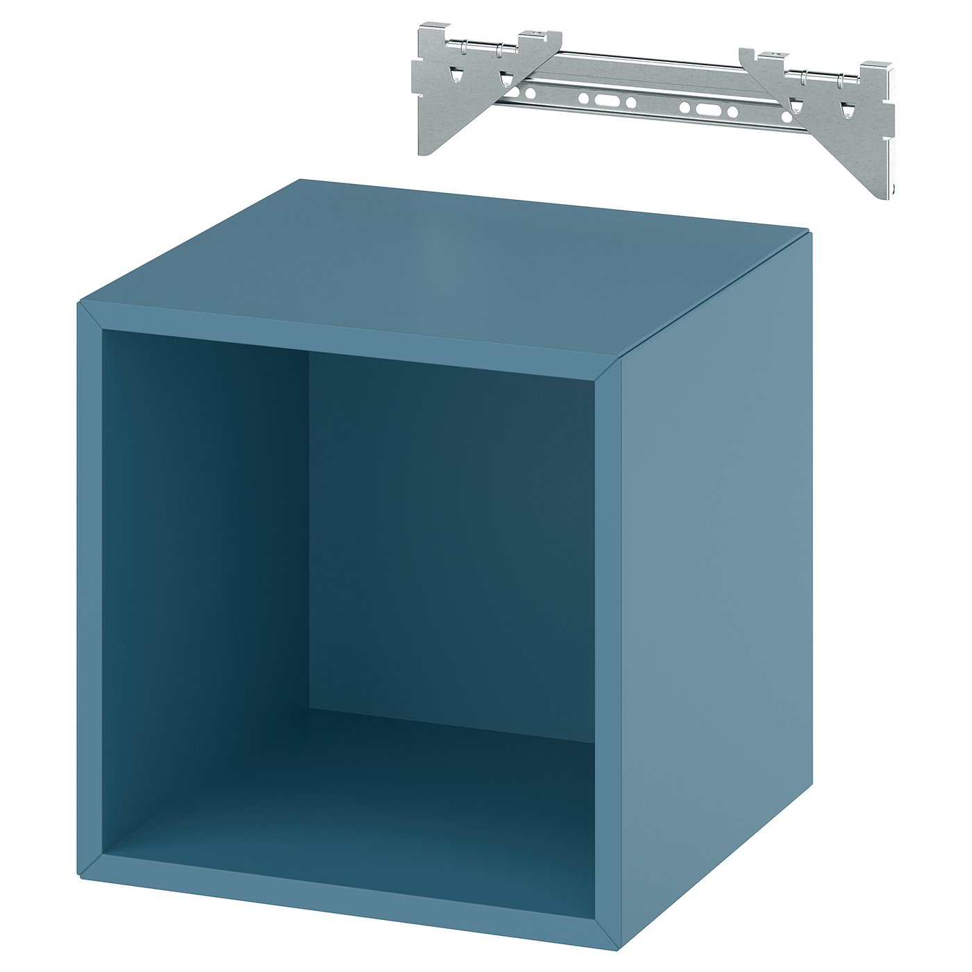 EKET wall-mounted shelving unit, dark grey-blue, 35x35x35 cm